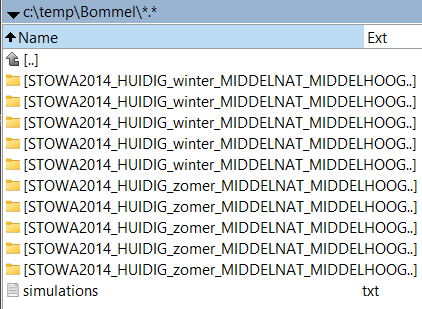 Een Simulaties staan klaar om doorgerekend te worden